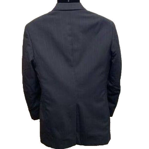 Vintage The Jones Store Co Sport Coat Blue Striped 2-Button Notch Union Made USA - Picture 3 of 8